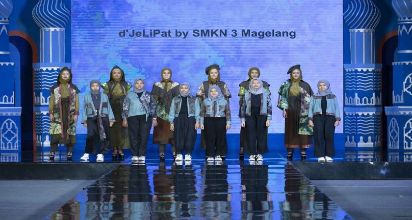 d’JeLiPat SMK N 3 Magelang Tampil Di JOGJA MUSLIM FASHION PARADE di Mall Sleman City Hall Yogyakarta, 9 April 2022
